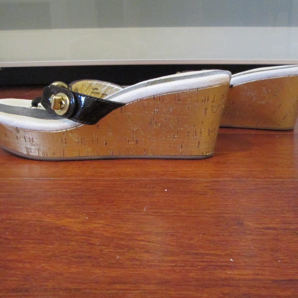 *SOLD* Coach "Fauna" Wedge Thong Sandals - Picture 6 of 10